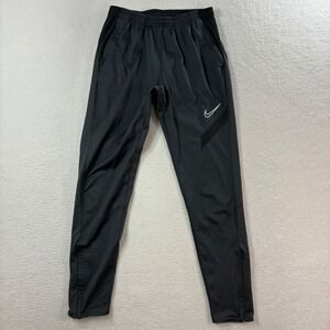 Nike Running Dri Fit Track Pants Mens Small Gray Ankle Zip Soccer Tapered Sweat